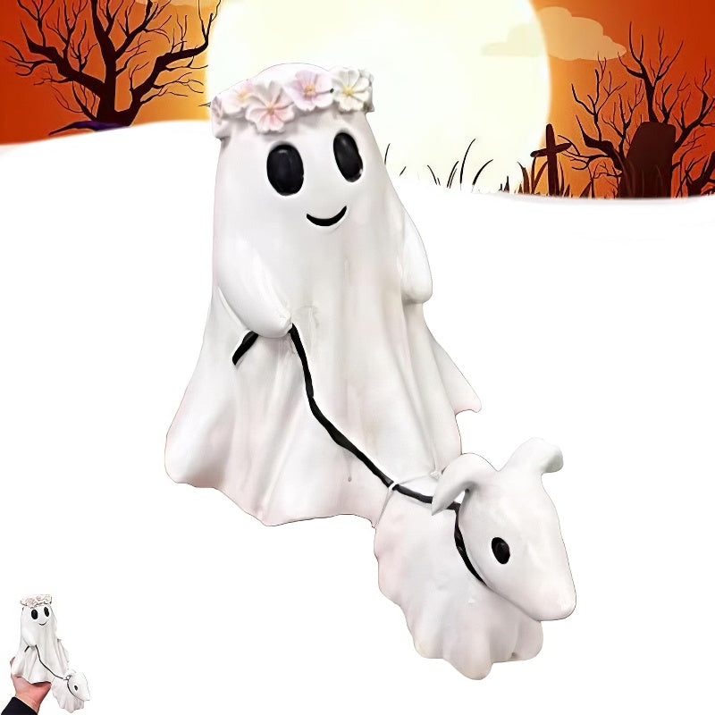 Ghost Walking Dog Statue