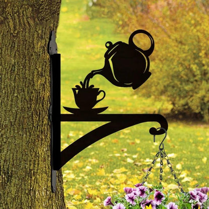 Teapot and Cup Metal Hanging Bracket Plant Stand PS110