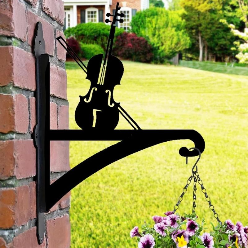 Violin Metal Hanging Bracket Plant Stand PS072