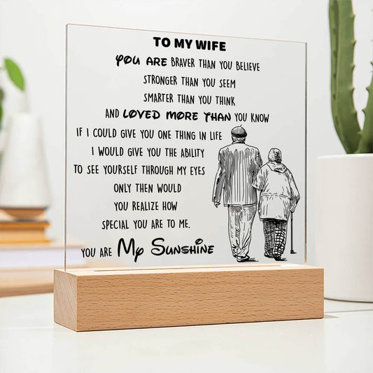 To My Wife - D346 -  LED Acrylic Plaque