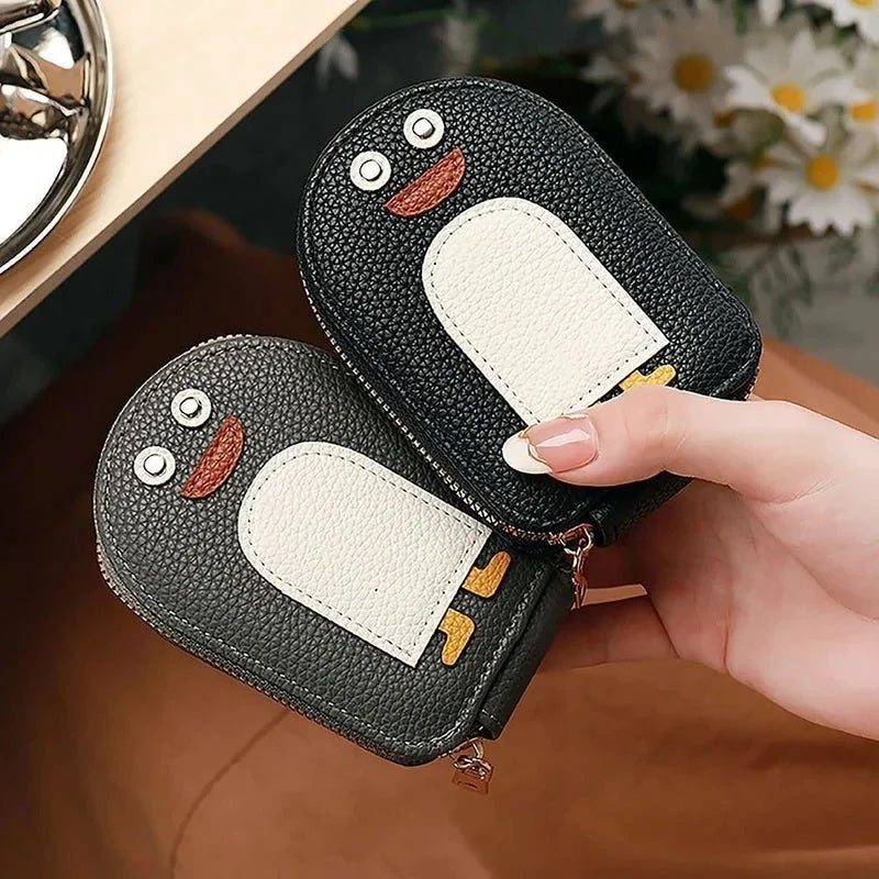 Penguin PU Leather Credit Card & Coin Wallet