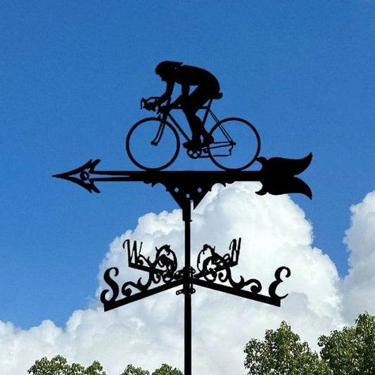 Cyclist Stainless Steel Weathervane MW029