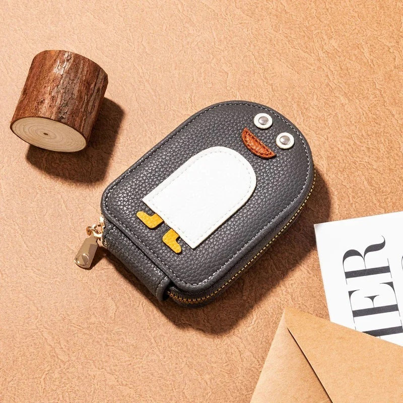 Penguin PU Leather Credit Card & Coin Wallet