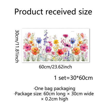 Colorful Floral Bouquet Window Sticker