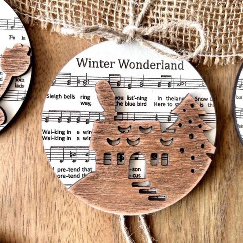 Music Sheet Nativity Ornament