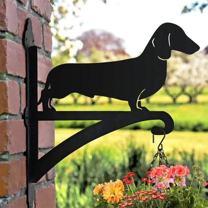 Dachshund Dog Metal Hanging Bracket Plant Stand PS011