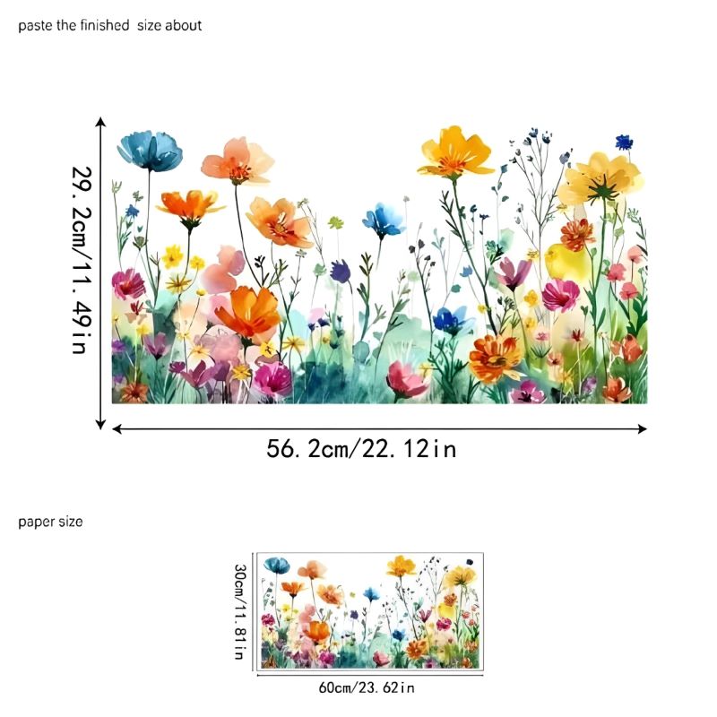 Colorful Floral Bouquet Window Sticker