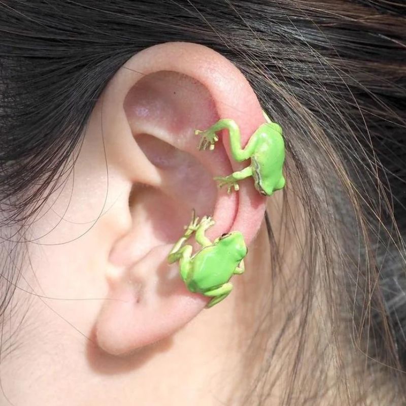 Keep the Forest Close - Tree Frog Ring & Earrings