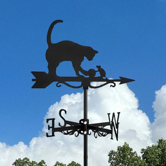 Mouse and Cat Stainless Steel Weathervane MW050