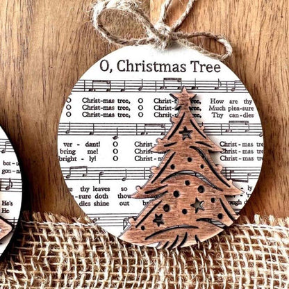 Music Sheet Nativity Ornament