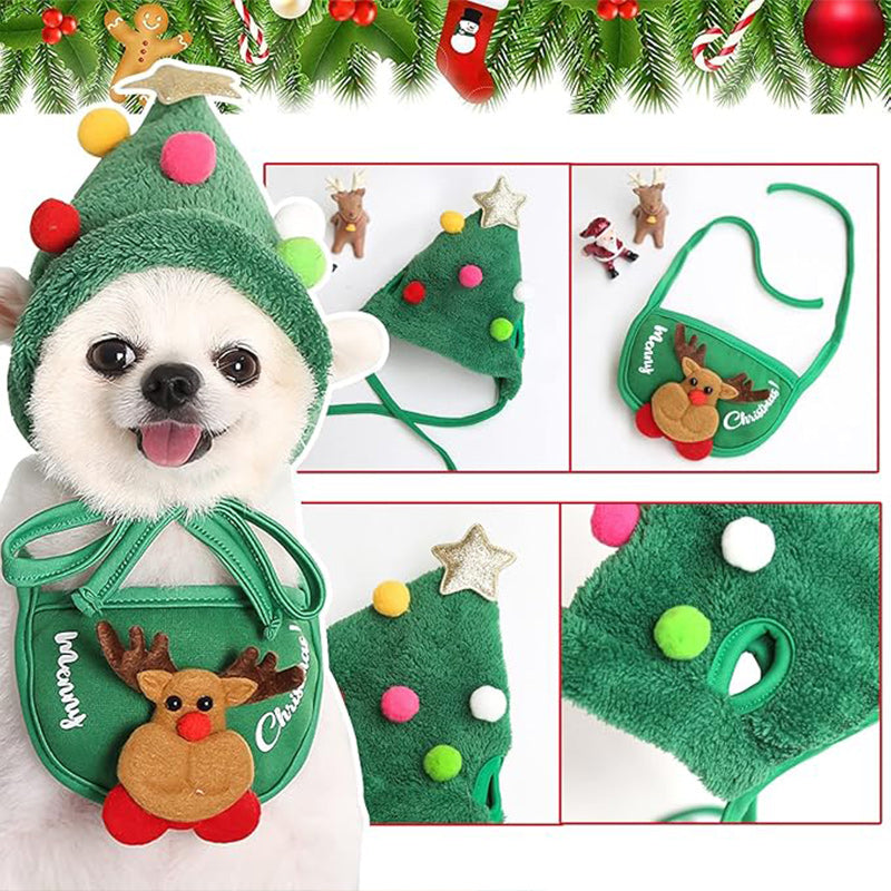 Adorable Christmas Tree Pom-Pom Hat