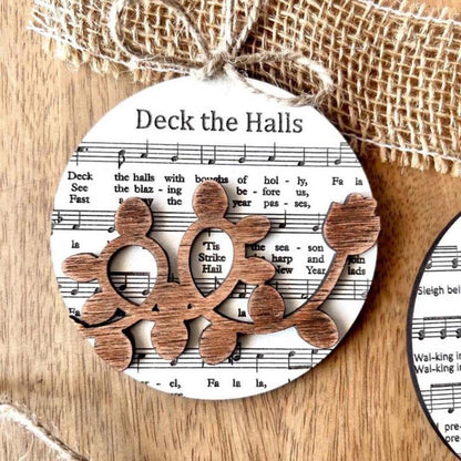 Music Sheet Nativity Ornament