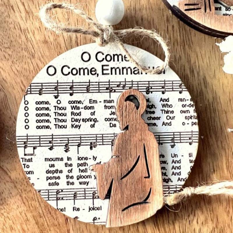 Music Sheet Nativity Ornament