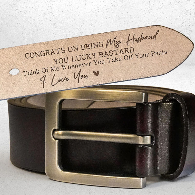 Congrats On Being My Husband - Leather Belt