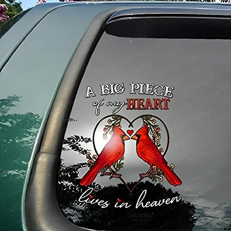 Cardinal Sticker - My Big Piece of Heart Decal 🐦