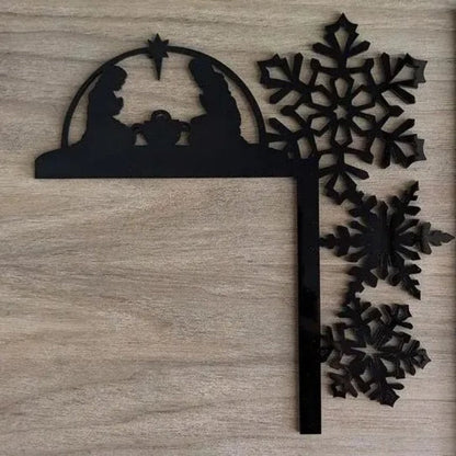 Metal Nativity Scene Door Topper