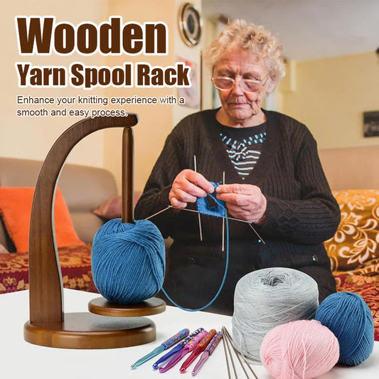 Wooden Yarn Spool Rack