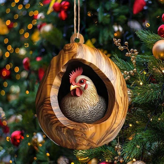 Hen Handmade Animal Christmas Ornament CH022