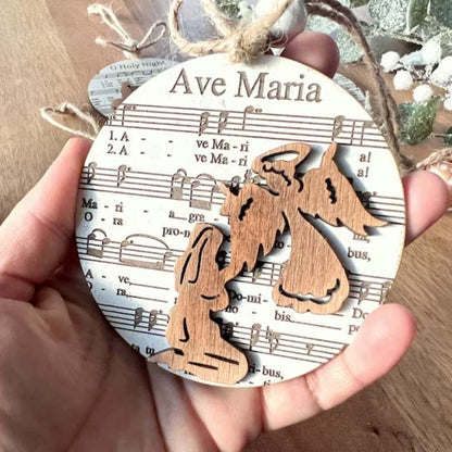 Music Sheet Nativity Ornament