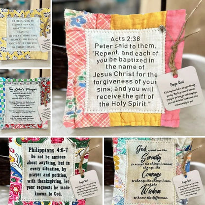 Prayer Quilt With Cross Inside