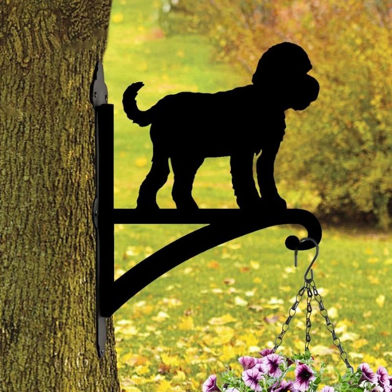 Cockapoo Silhouette Metal Hanging Bracket Plant Stand PS044