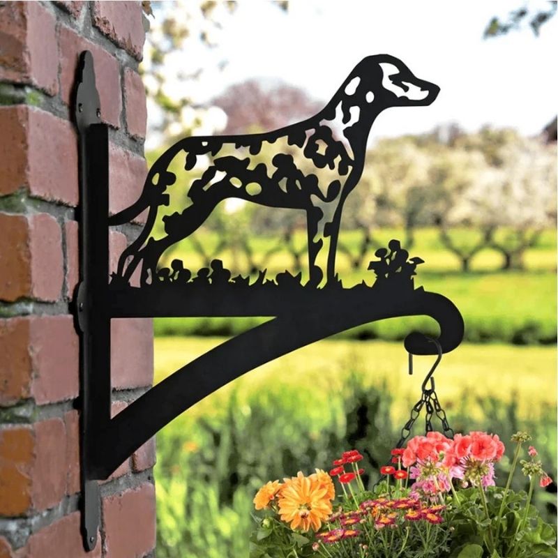 Dalmatian Dog Metal Hanging Bracket Plant Stand PS041