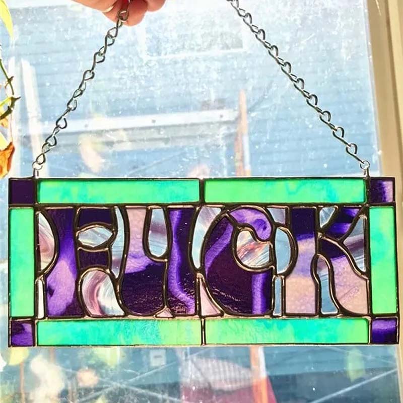 Colorful Addition - F*ck Suncatcher