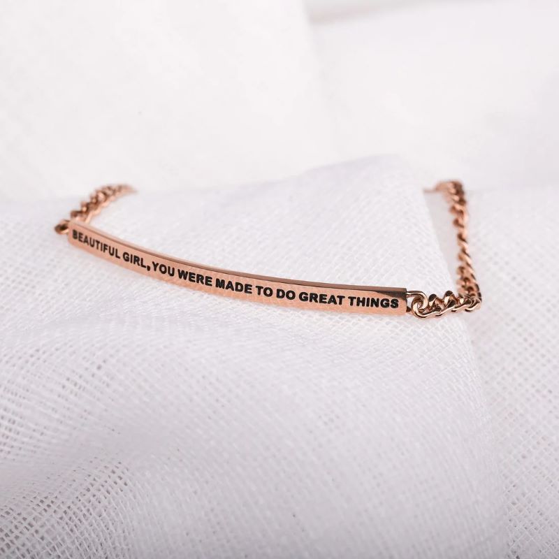 Beautiful Girl You Were Made To Do Great Things - Dainty Chain Bracelet