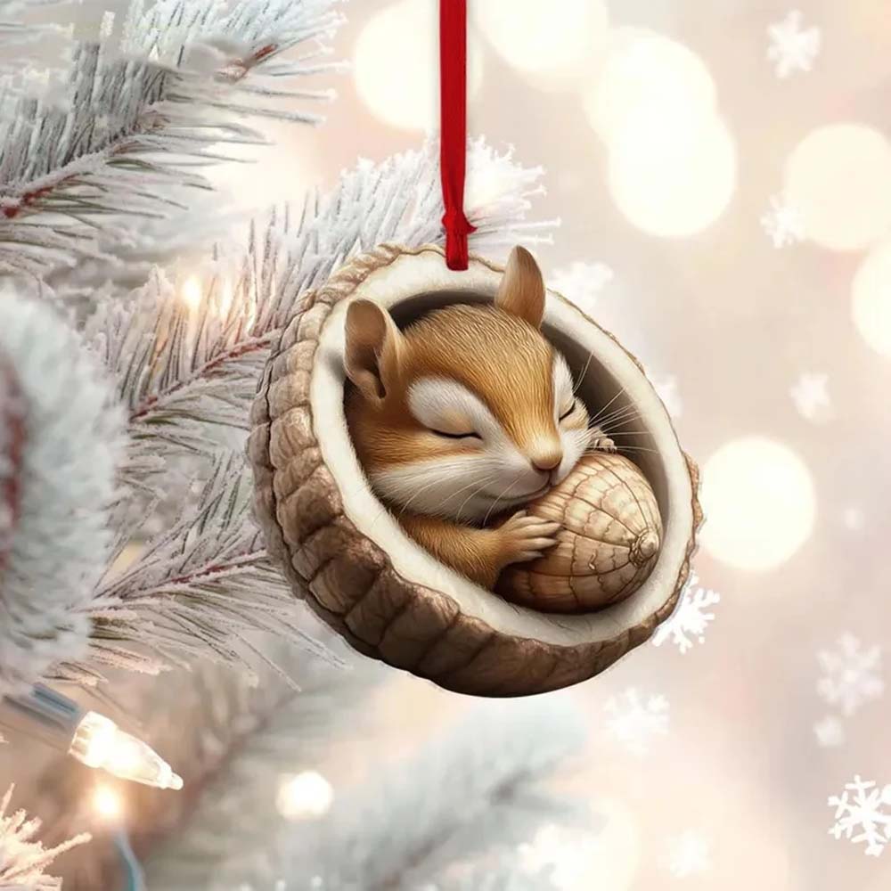 Squirrel Handmade Animal Christmas Ornament CH031