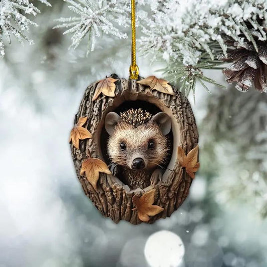 Hedgehog Handmade Animal Christmas Ornament CH037