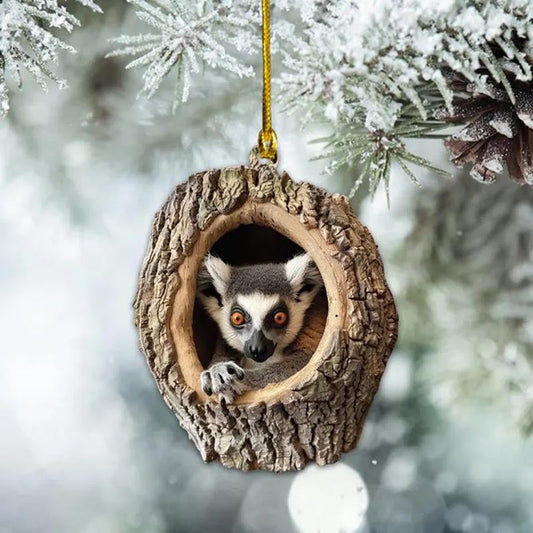 Lemur Handmade Animal Christmas Ornament CH039