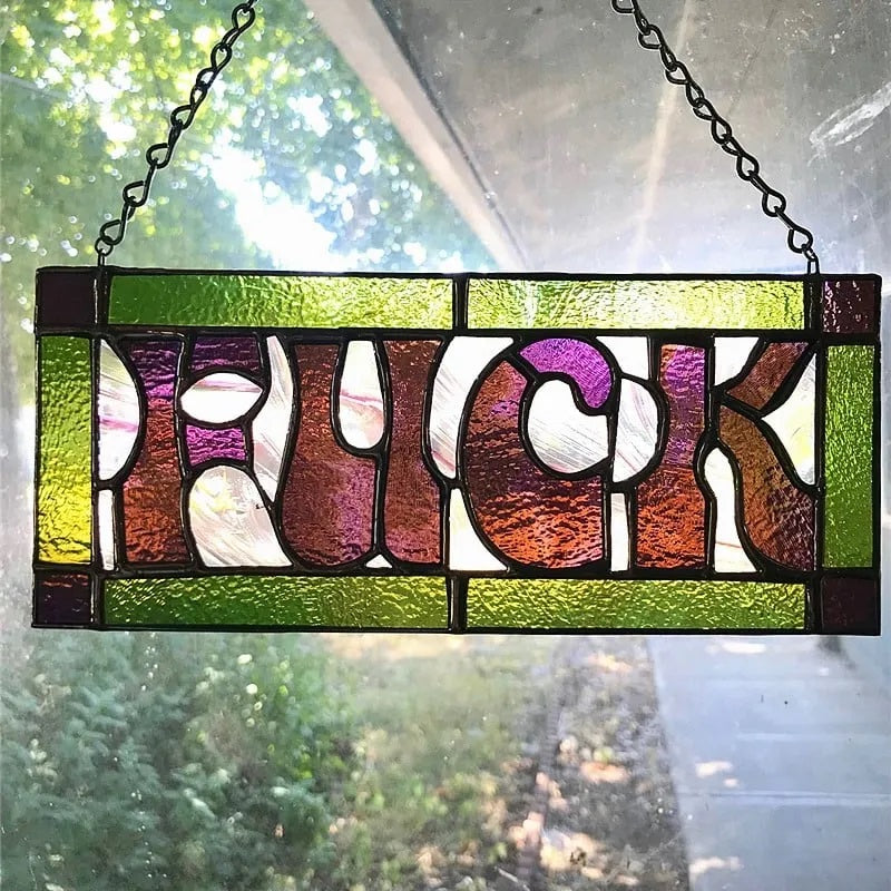 Colorful Addition - F*ck Suncatcher