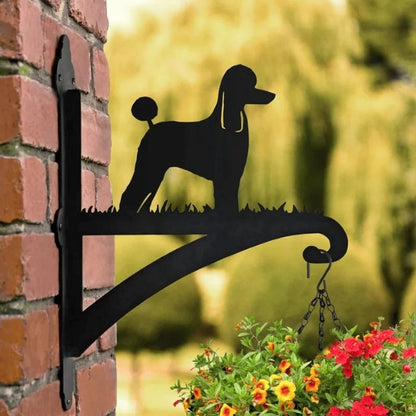 Poodle Dog Metal Hanging Bracket Plant Stand PS017