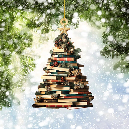 Book Tree Ornament - Perfect Gift For Book Lovers