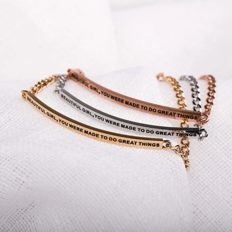 Beautiful Girl You Were Made To Do Great Things - Dainty Chain Bracelet