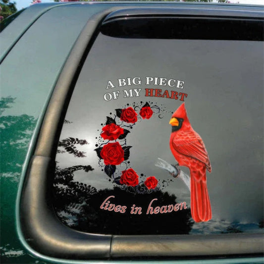 Cardinal Sticker - My Big Piece of Heart Decal 🐦