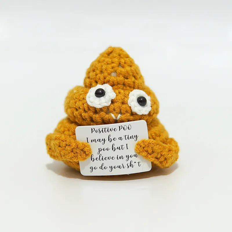 Handmade Emotional Support Gift - Positive Poo - Yellow