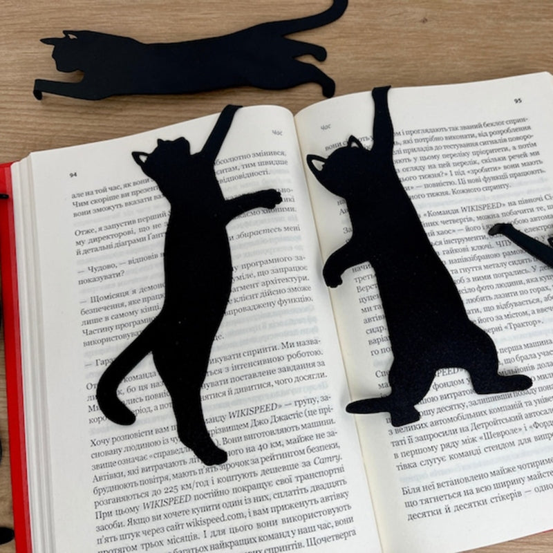 Set of 5 Metal Cat Bookmarks