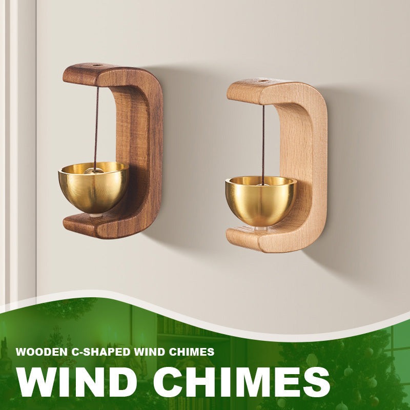 Wooden C-shaped Wind Chime