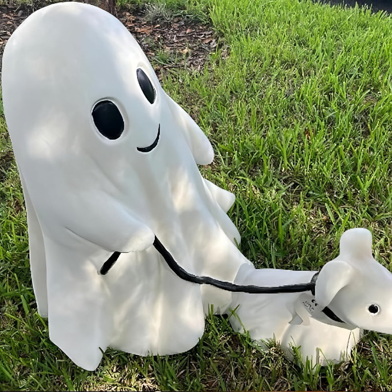 Ghost Walking Dog Statue