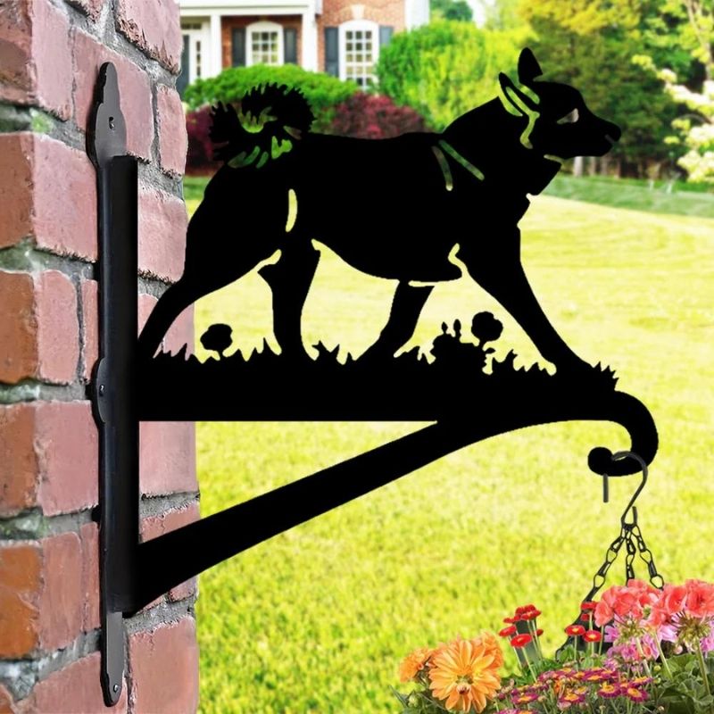 Dog Metal Hanging Bracket Plant Stand PS135