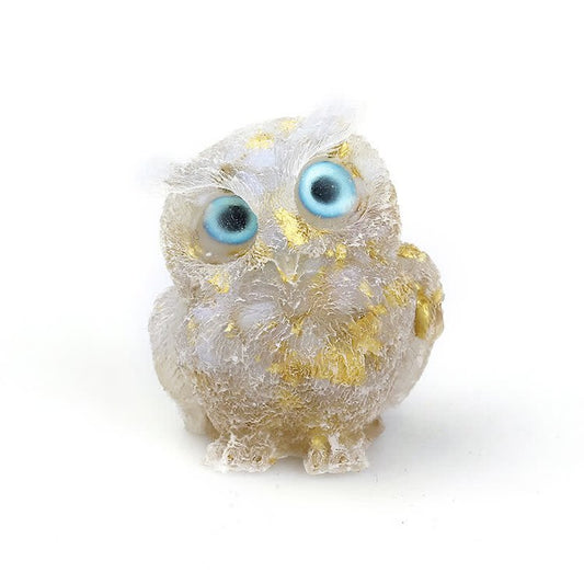 Opal - Handmade Natural Crystal Gemstone Owl