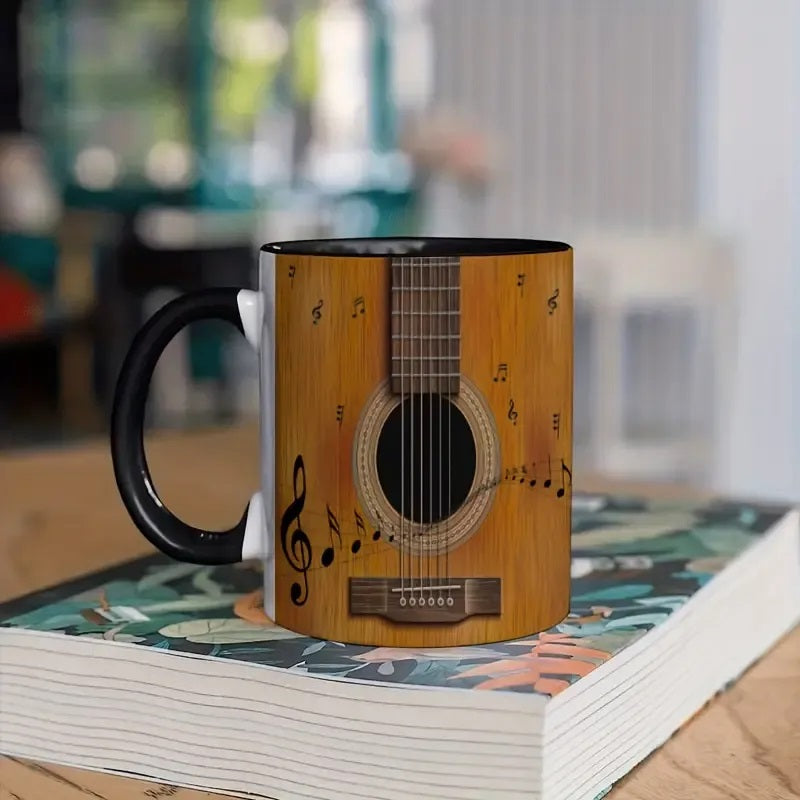 Unique Guitar Ceramic Coffee Mug