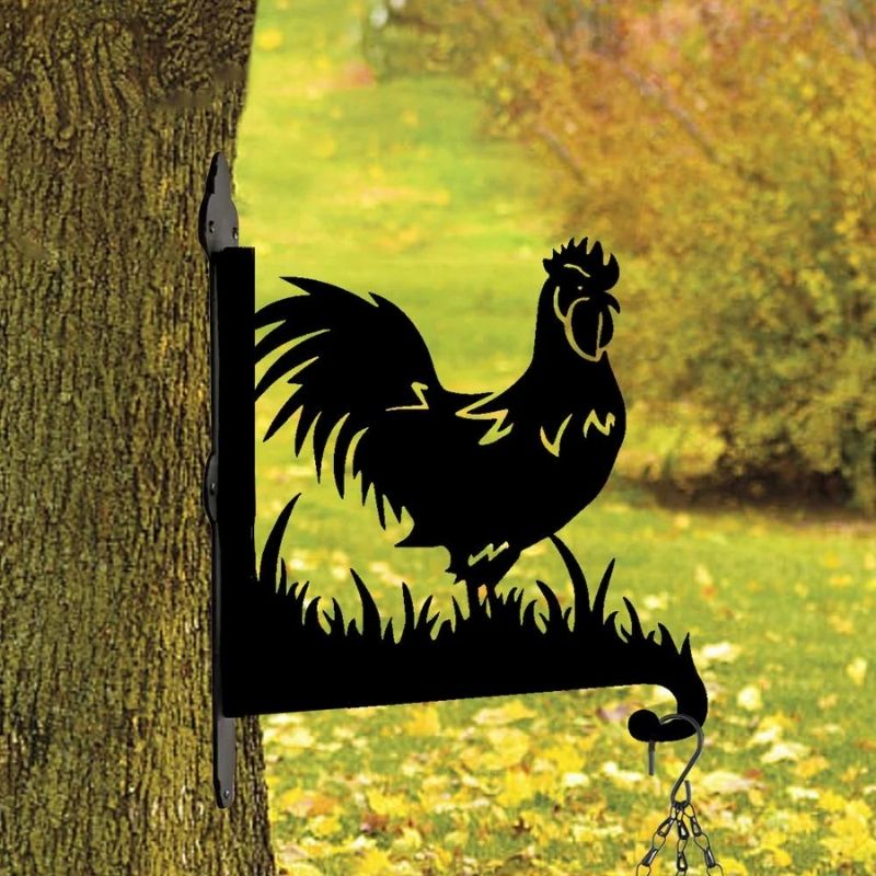 Cockerel Metal Hanging Bracket Plant Stand PS121