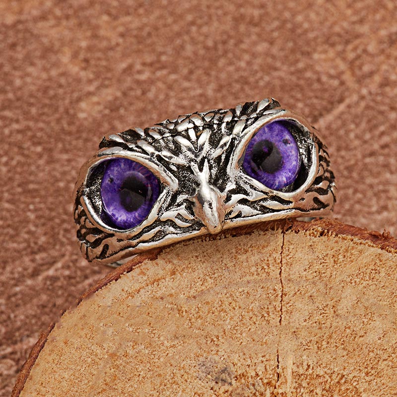 Demon Eye Owl Ring - Adjustable