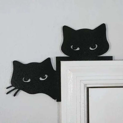 Metal Adorable Cat Door Topper