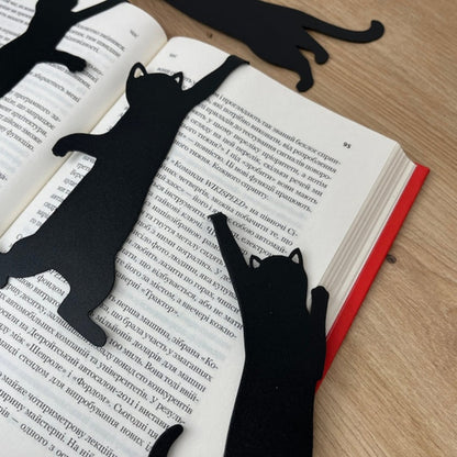 Set of 5 Metal Cat Bookmarks