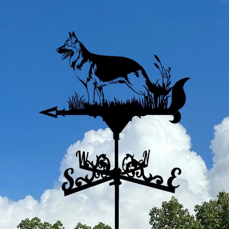 German Shepherd Stainless Steel Weathervane MW015