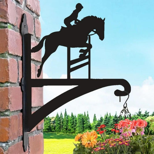 Showjumping Horse Metal Hanging Bracket Plant Stand PS069