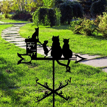 Cat Family Stainless Steel Weathervane MW024